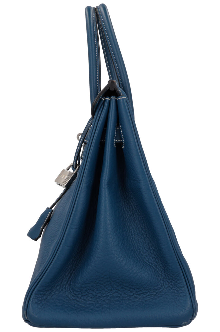 HERMÈS Birkin 35 Retourne Blue Fjord