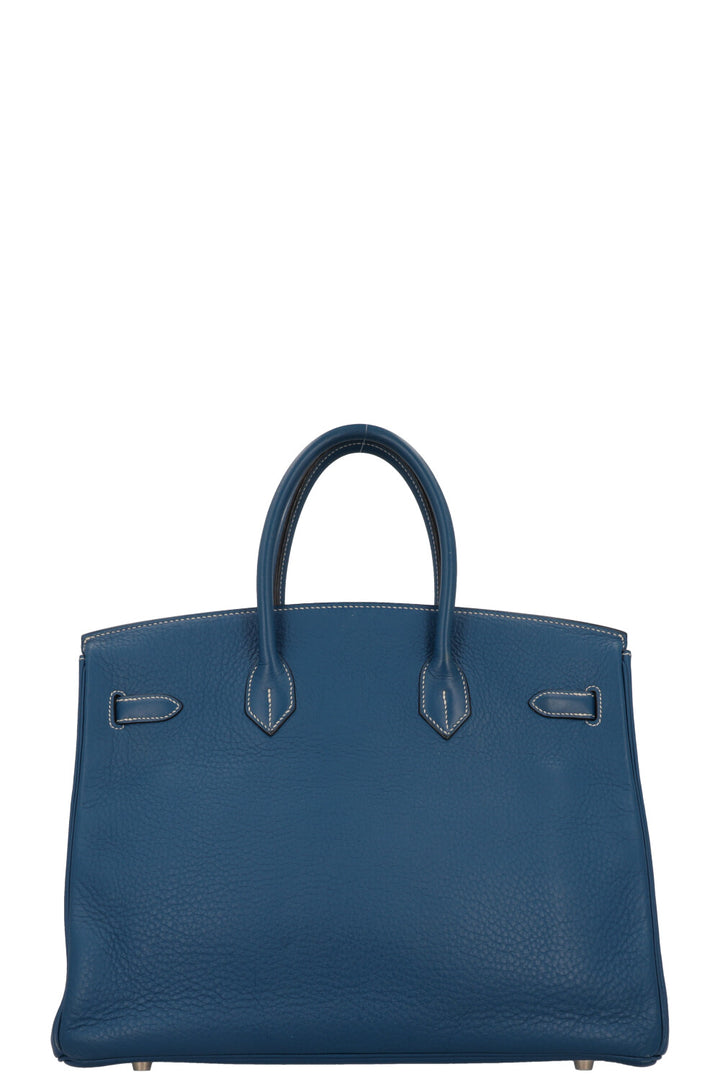 HERMÈS Birkin 35 Retourne Blue Fjord
