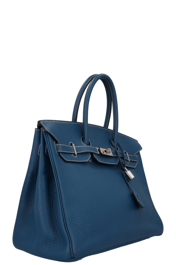HERMÈS Birkin 35 Retourne Blue Fjord