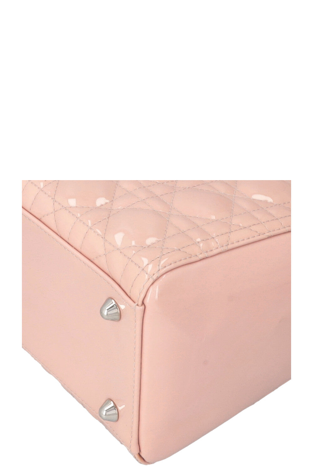 CHRISTIAN DIOR Large Lady Dior Patent Rosa