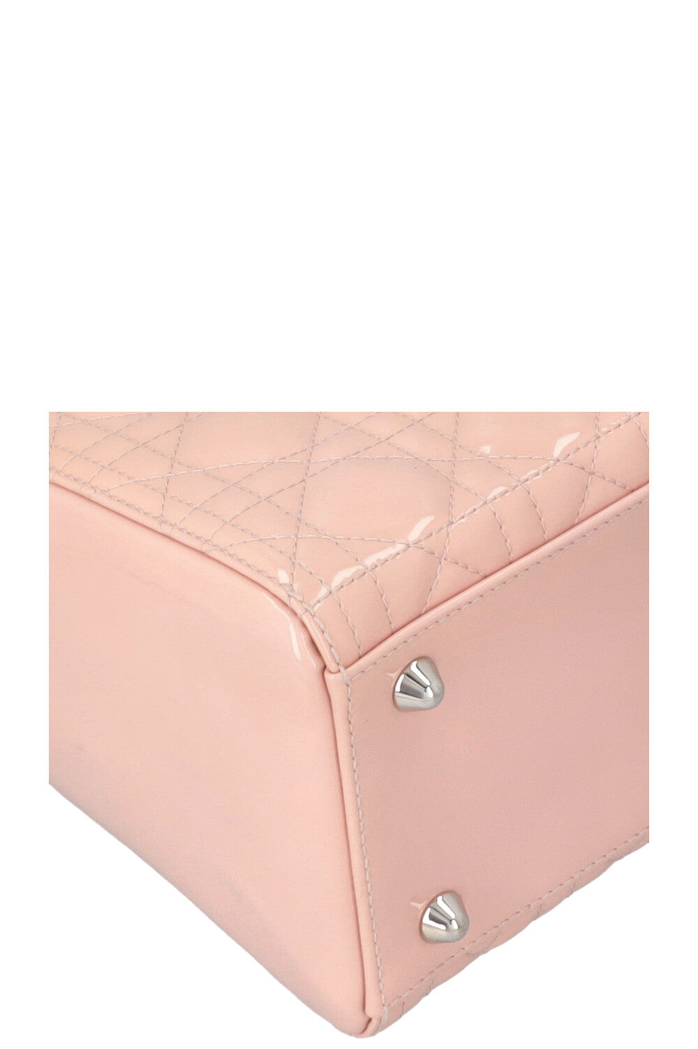 CHRISTIAN DIOR Large Lady Dior Patent Rosa