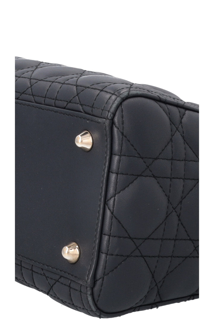 CHRISTIAN DIOR Large Lady Dior Bag Leather Navy
