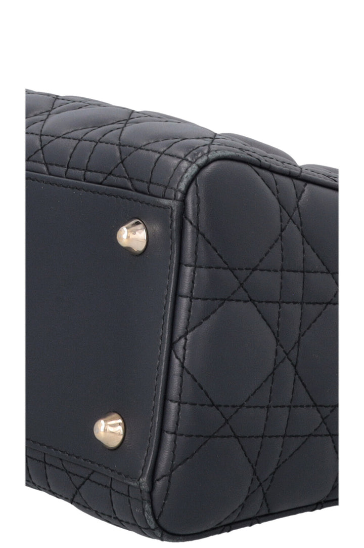 CHRISTIAN DIOR Large Lady Dior Bag Leather Navy