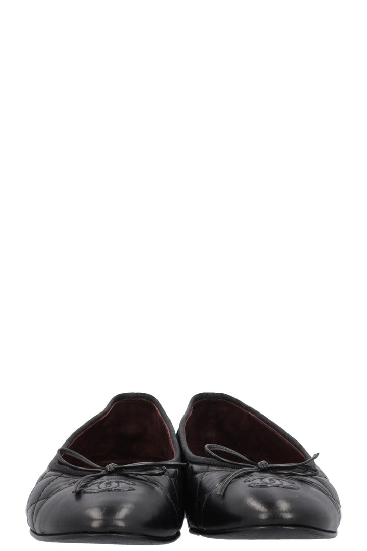 CHANEL Classic Ballet Flats Quilted Black
