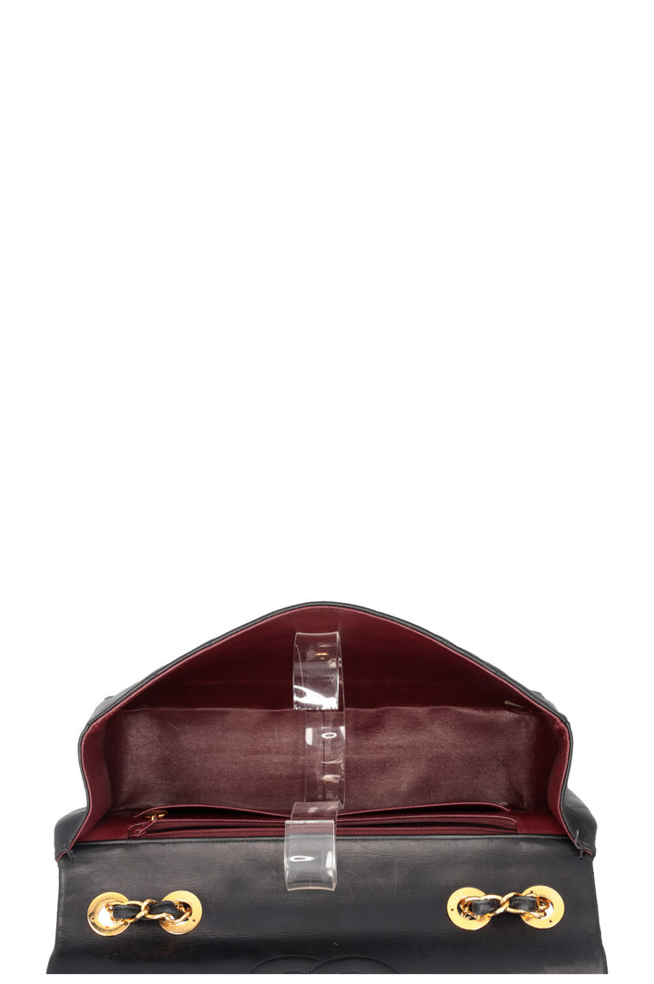 CHANEL Vintage Single Flap Bag Jumbo Black