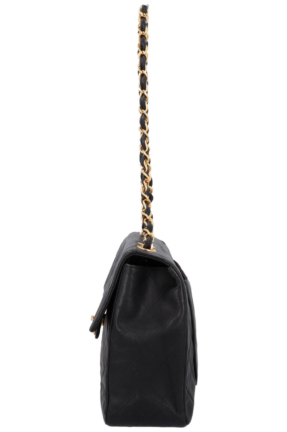 CHANEL Vintage Single Flap Bag Jumbo Black