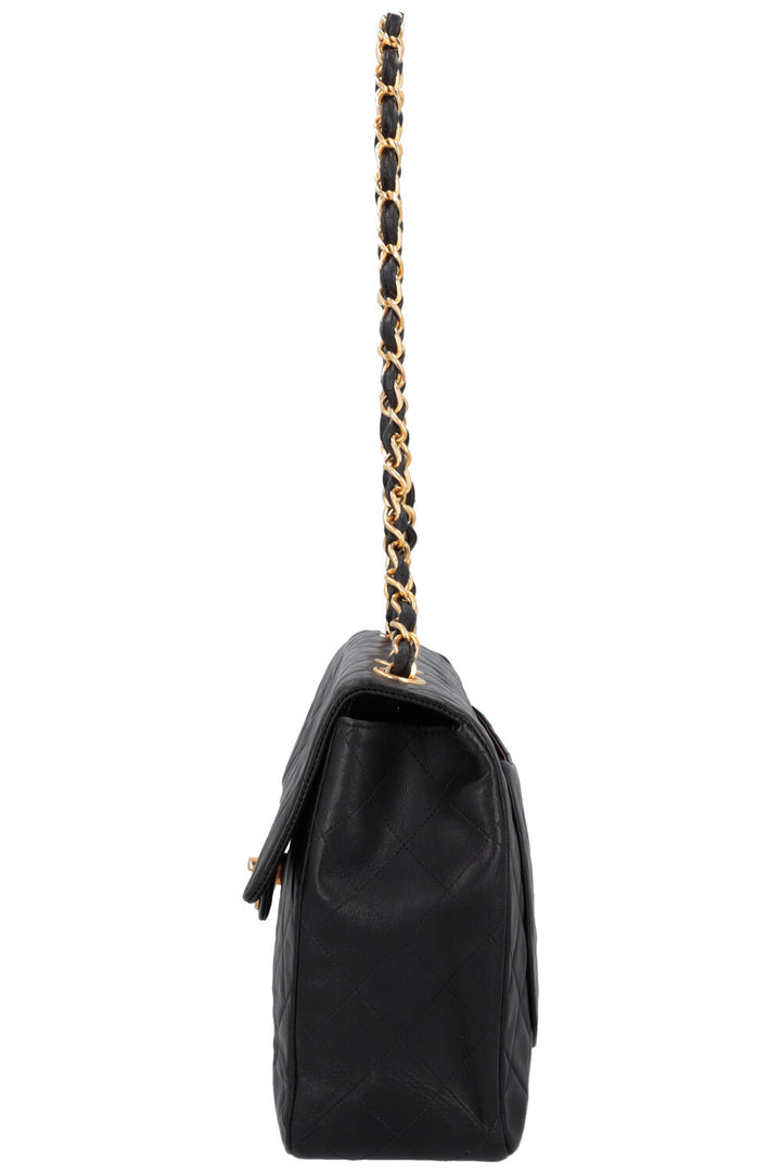CHANEL Vintage Single Flap Bag Jumbo Black
