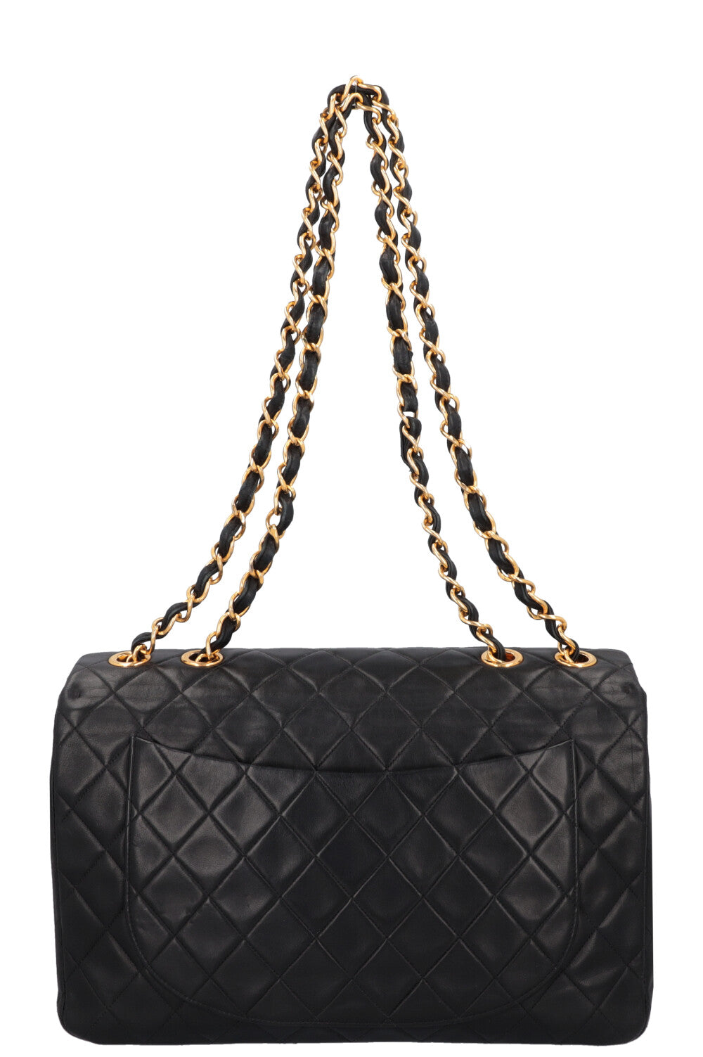 CHANEL Vintage Single Flap Bag Jumbo Black