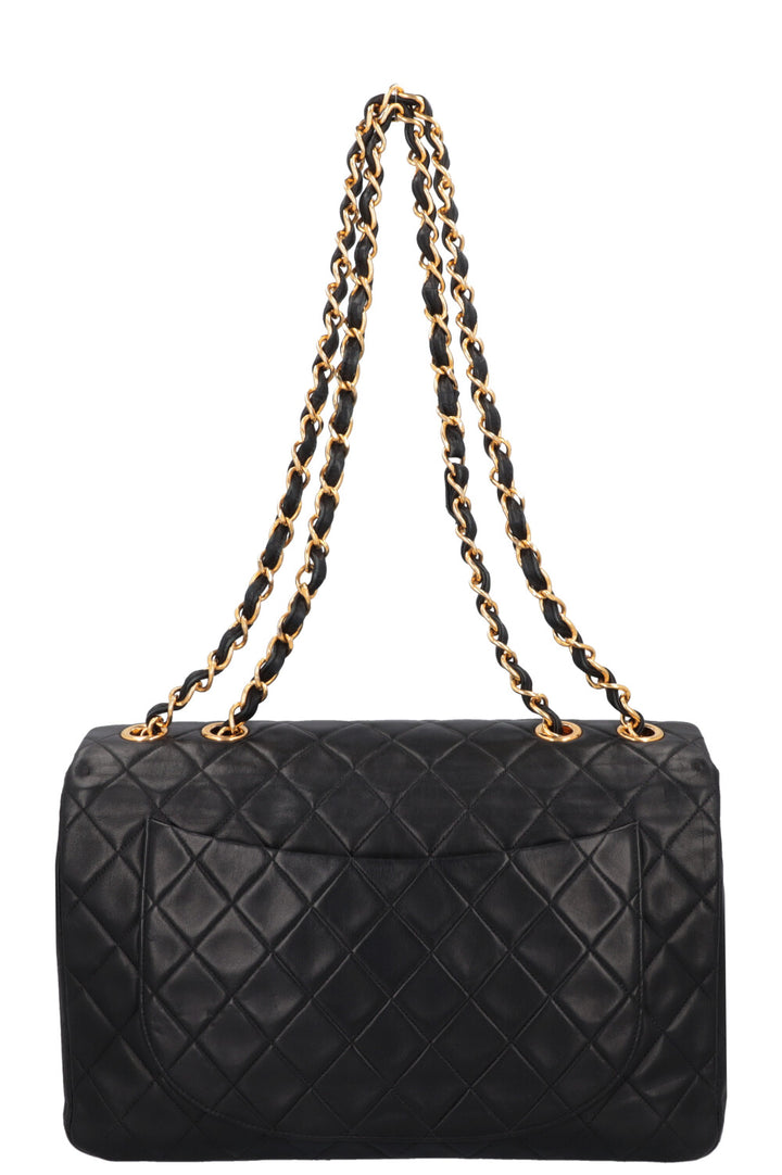 CHANEL Vintage Single Flap Bag Jumbo Black