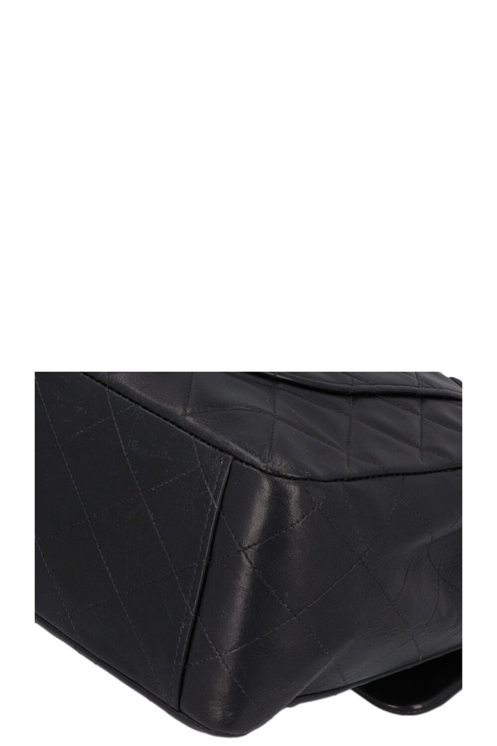 CHANEL Vintage Single Flap Bag Jumbo Black