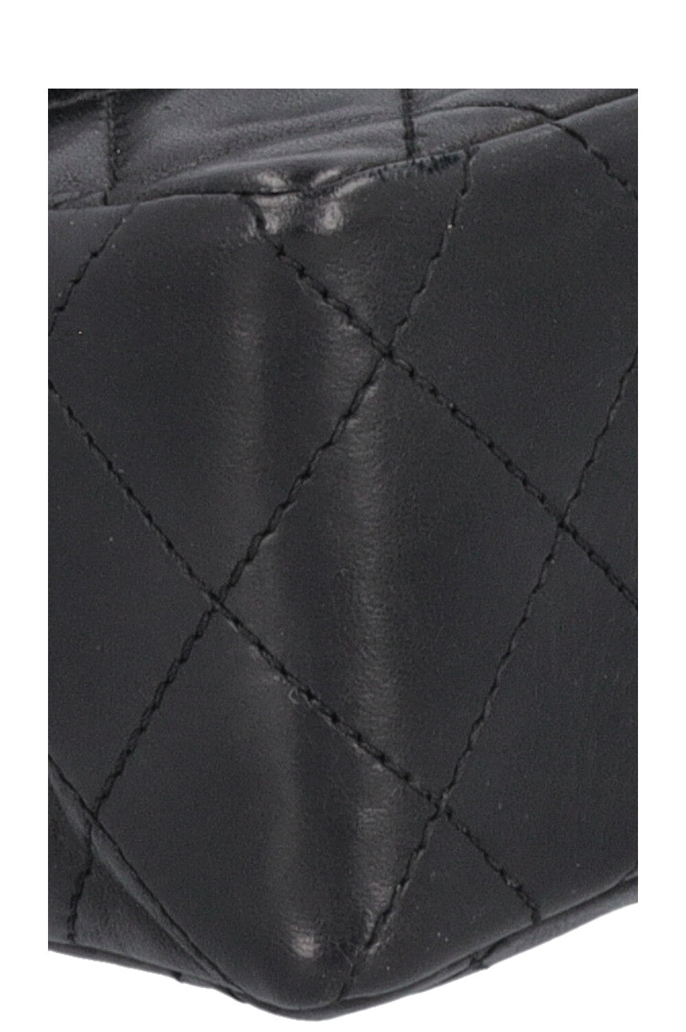 CHANEL Vintage Two Tone Flap Bag Black