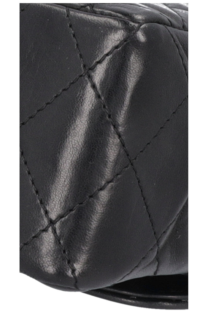 CHANEL Vintage Two Tone Flap Bag Black
