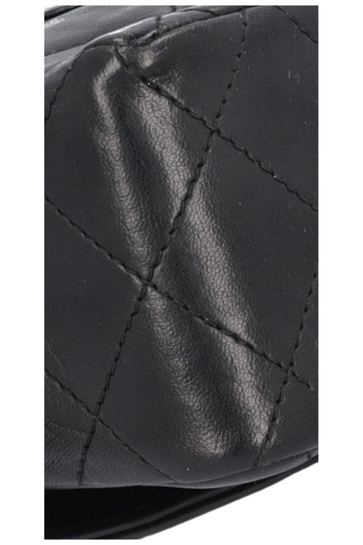 CHANEL Vintage Two Tone Flap Bag Black