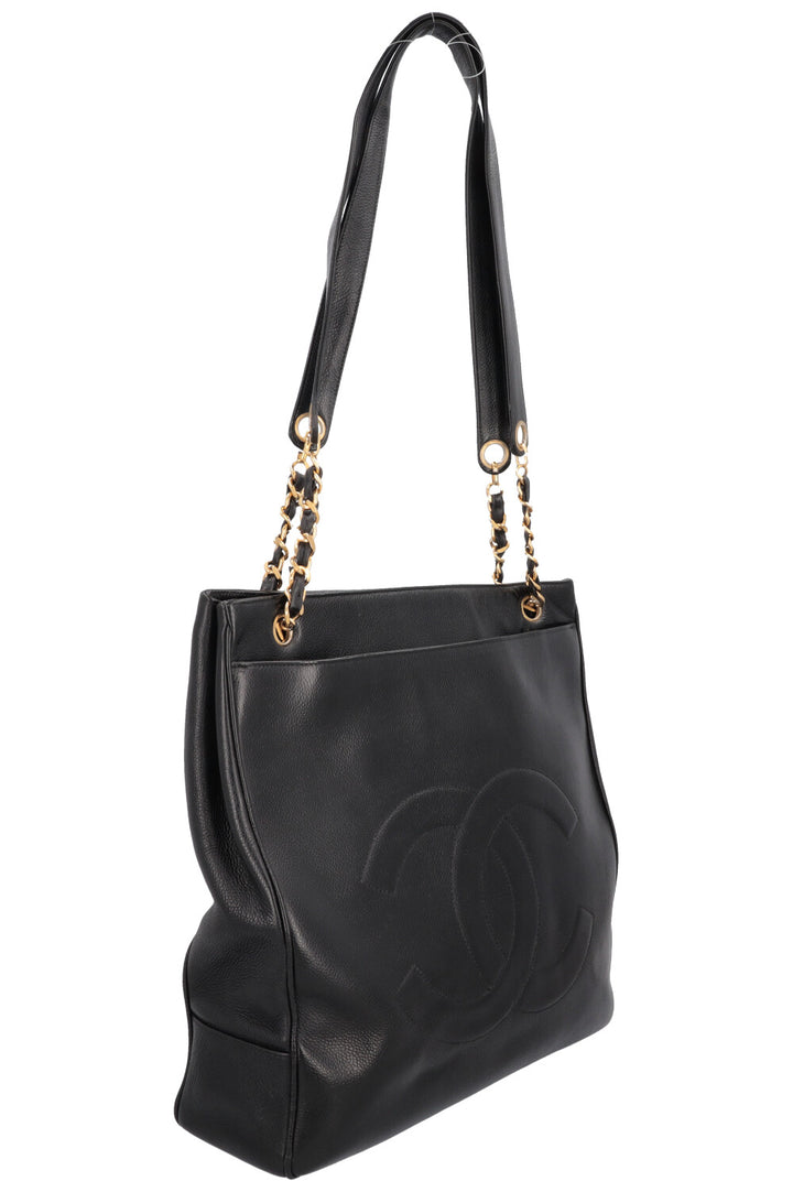 CHANEL Tote Bag Caviar Black