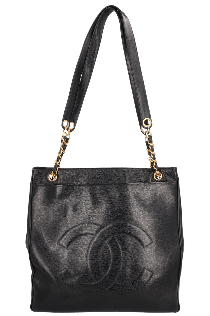 CHANEL Tote Bag Caviar Black