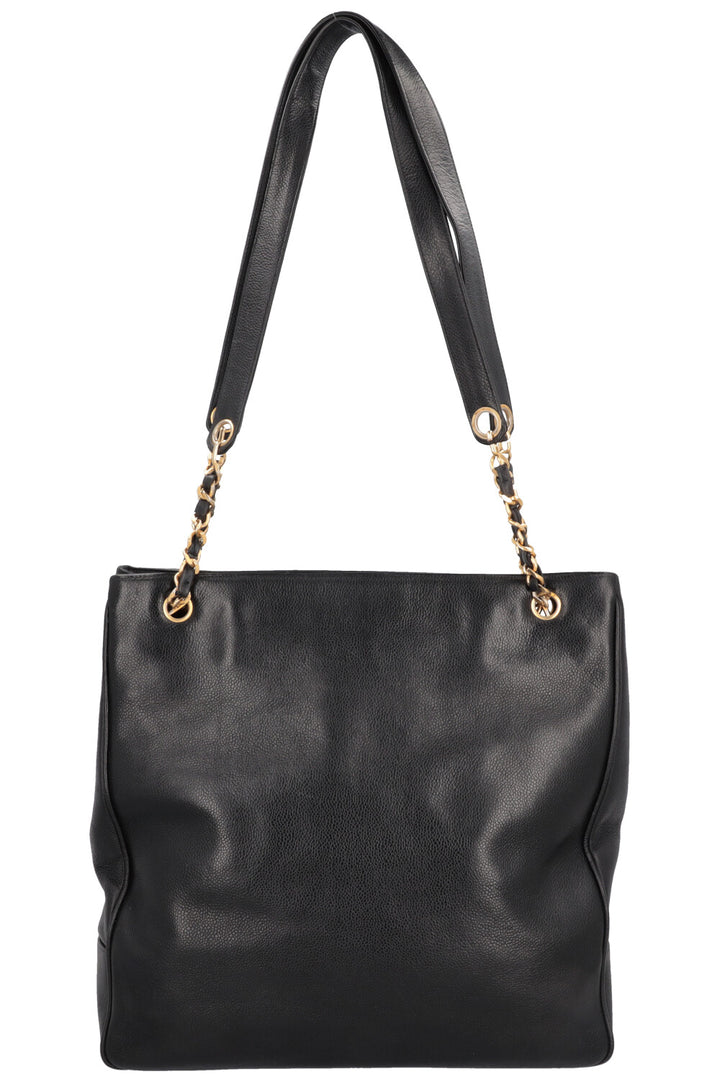 CHANEL Tote Bag Caviar Black