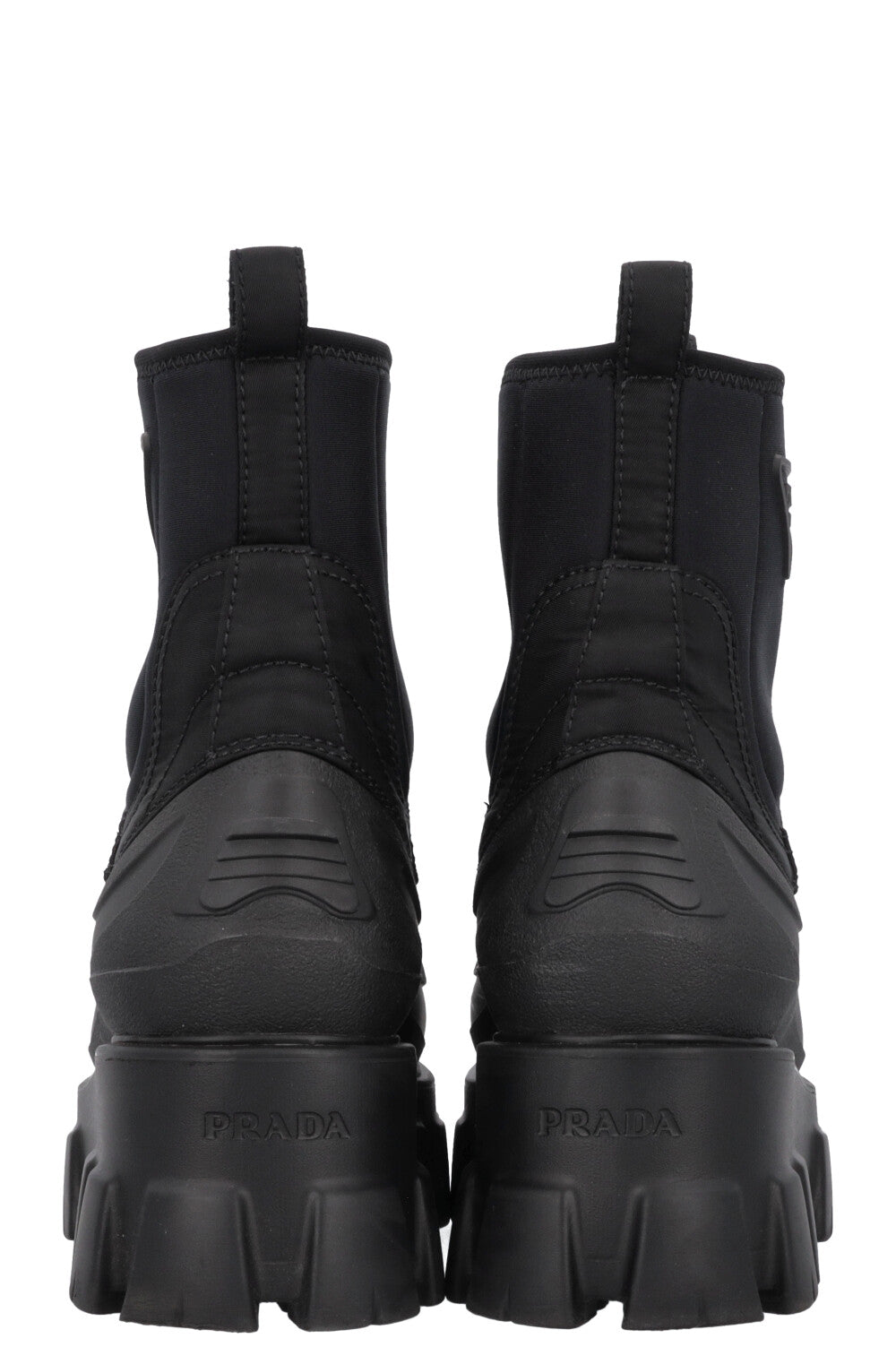 PRADA Re-Nylon Sock Ankle Boot Black