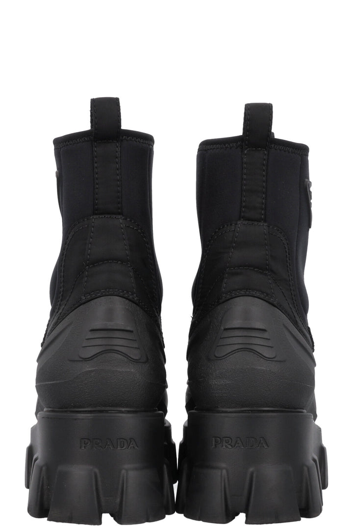 PRADA Re-Nylon Sock Ankle Boot Black