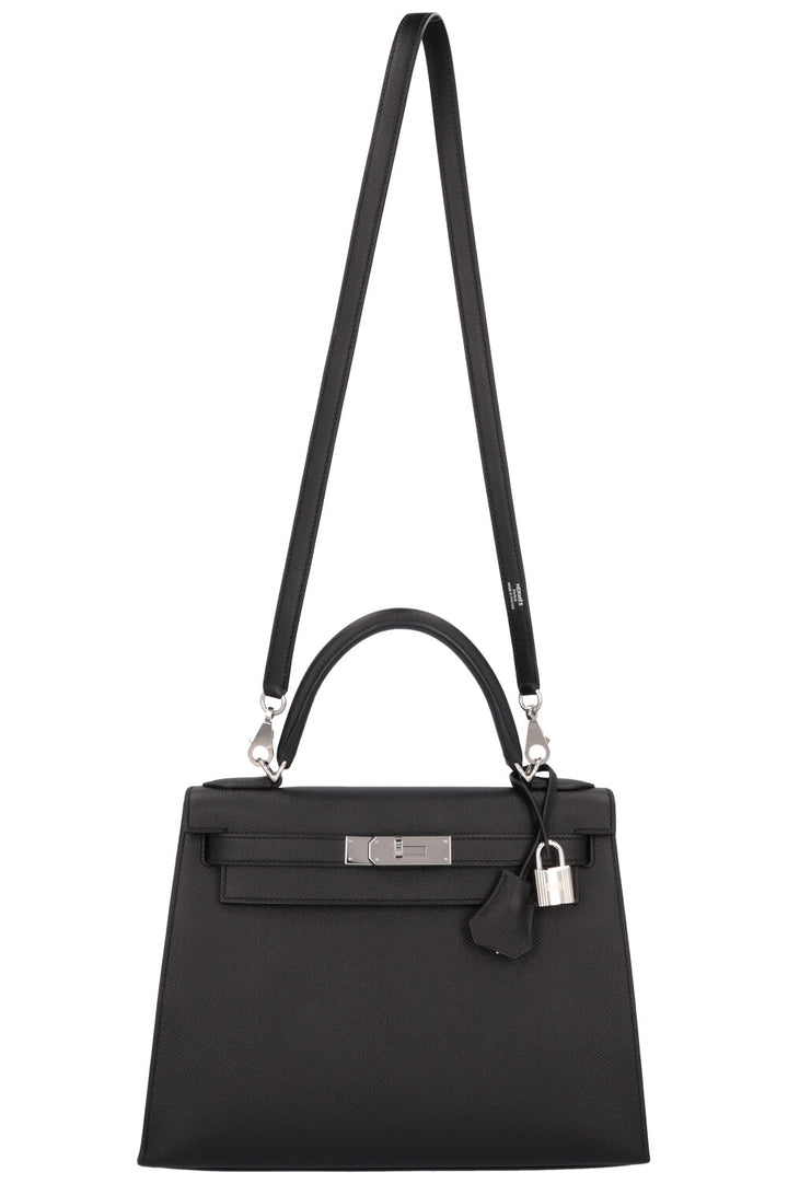HERMÈS Kelly 28 Sellier Epsom Noir