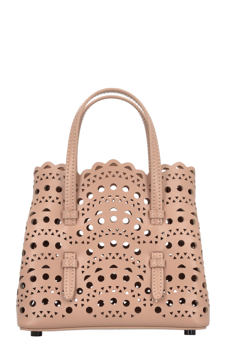 ALAÏA Mina 16 Bag Vienne Wave Calfskin Nude