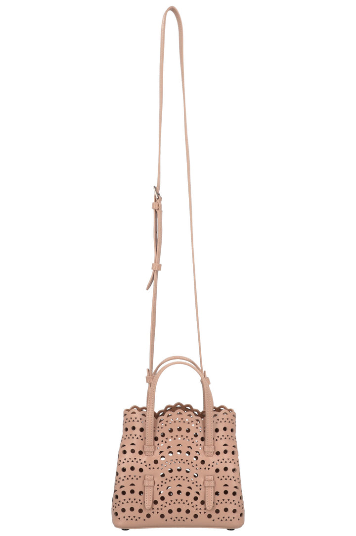 ALAÏA Mina 16 Bag Vienne Wave Calfskin Nude