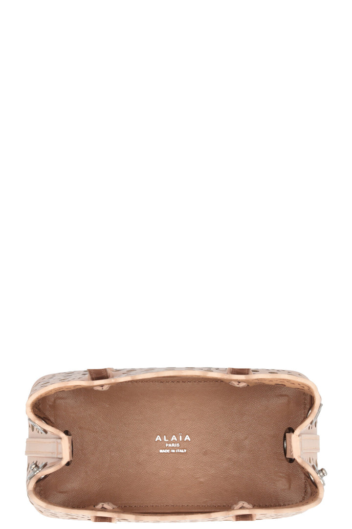 ALAÏA Mina 16 Bag Vienne Wave Calfskin Nude