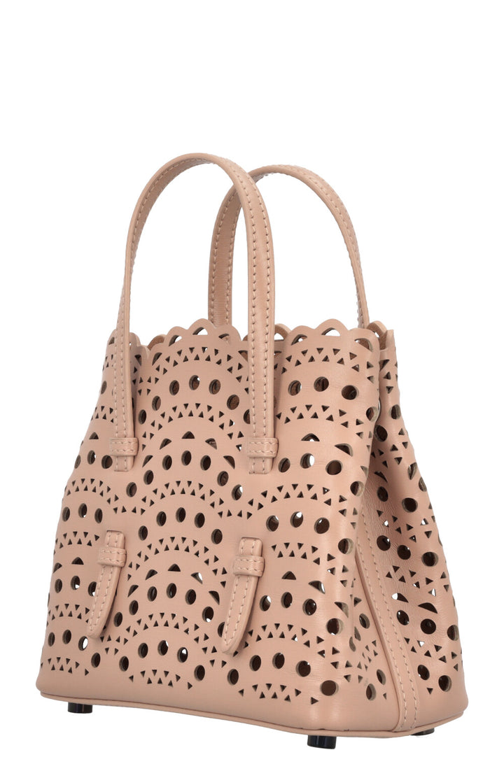 ALAÏA Mina 16 Bag Vienne Wave Calfskin Nude
