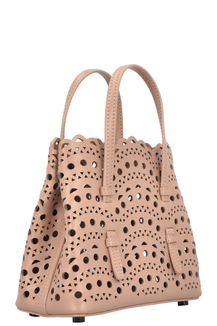 ALAÏA Mina 16 Bag Vienne Wave Calfskin Nude