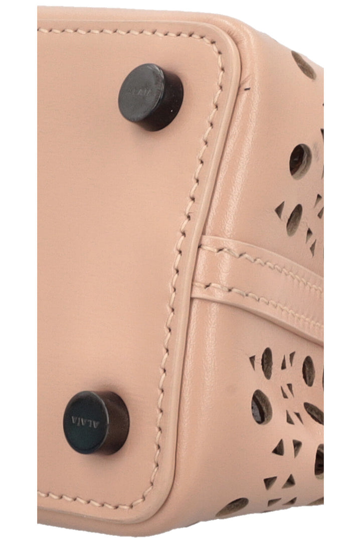 ALAÏA Mina 16 Bag Vienne Wave Calfskin Nude