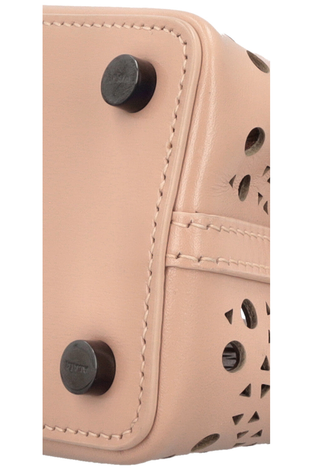 ALAÏA Mina 16 Bag Vienne Wave Calfskin Nude