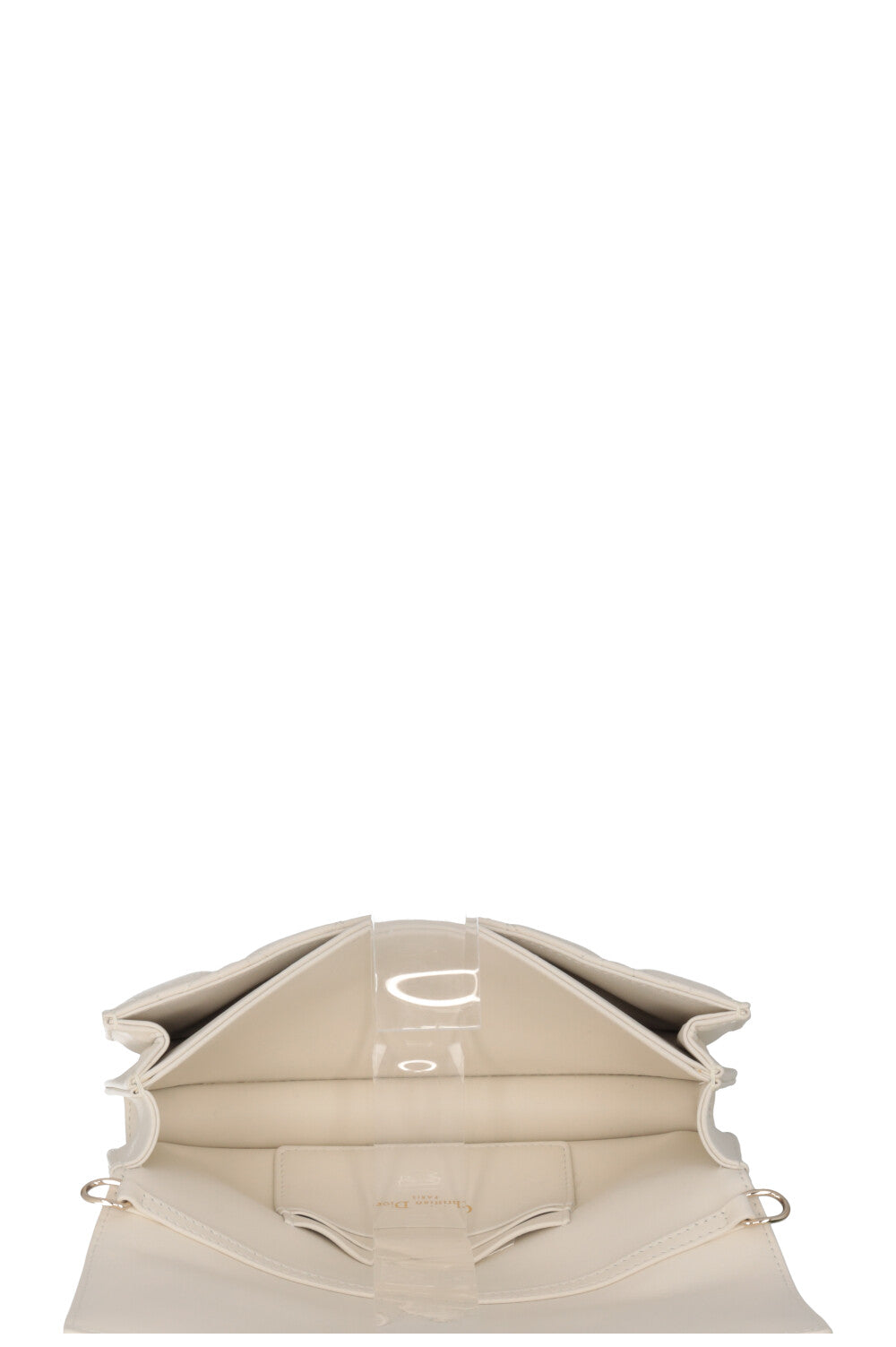 CHRISTIAN DIOR My Dior Top Handle Bag Cannage White Leather