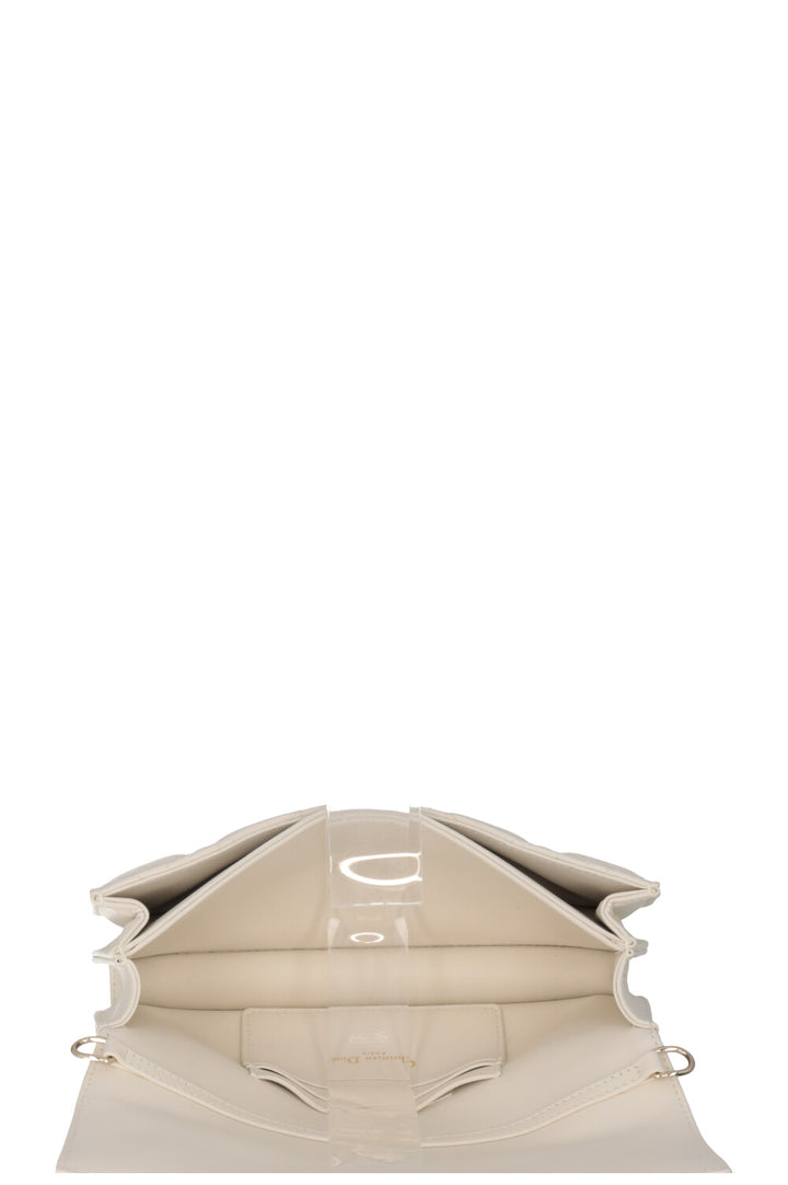 CHRISTIAN DIOR My Dior Top Handle Bag Cannage White Leather