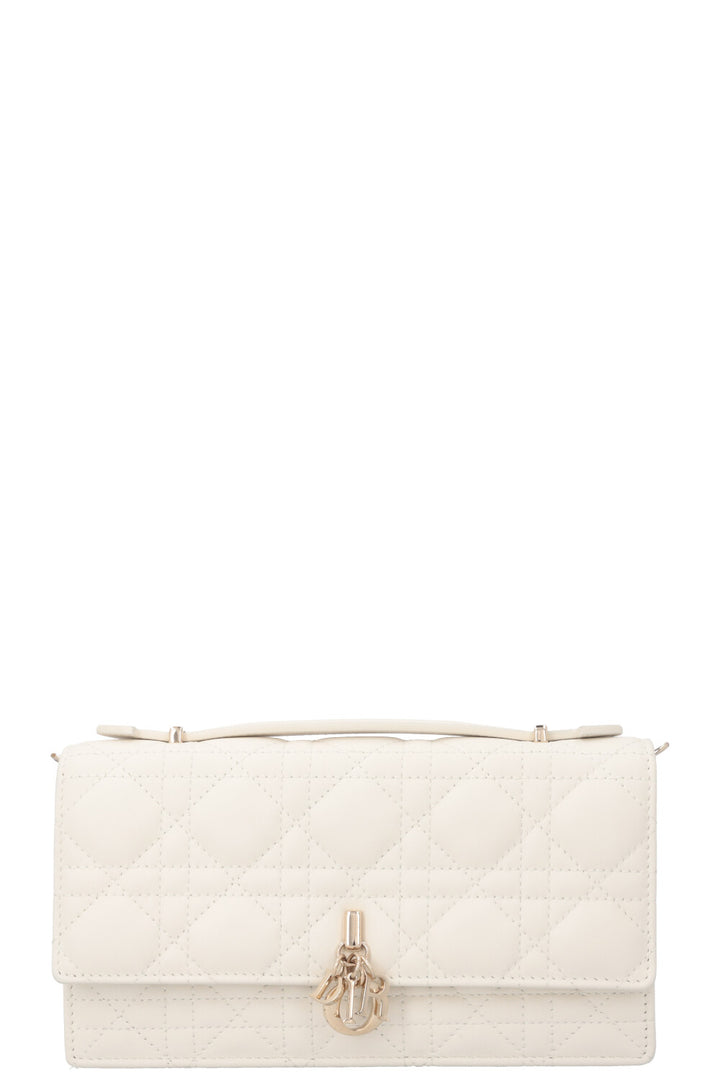 CHRISTIAN DIOR My Dior Top Handle Bag Cannage White Leather