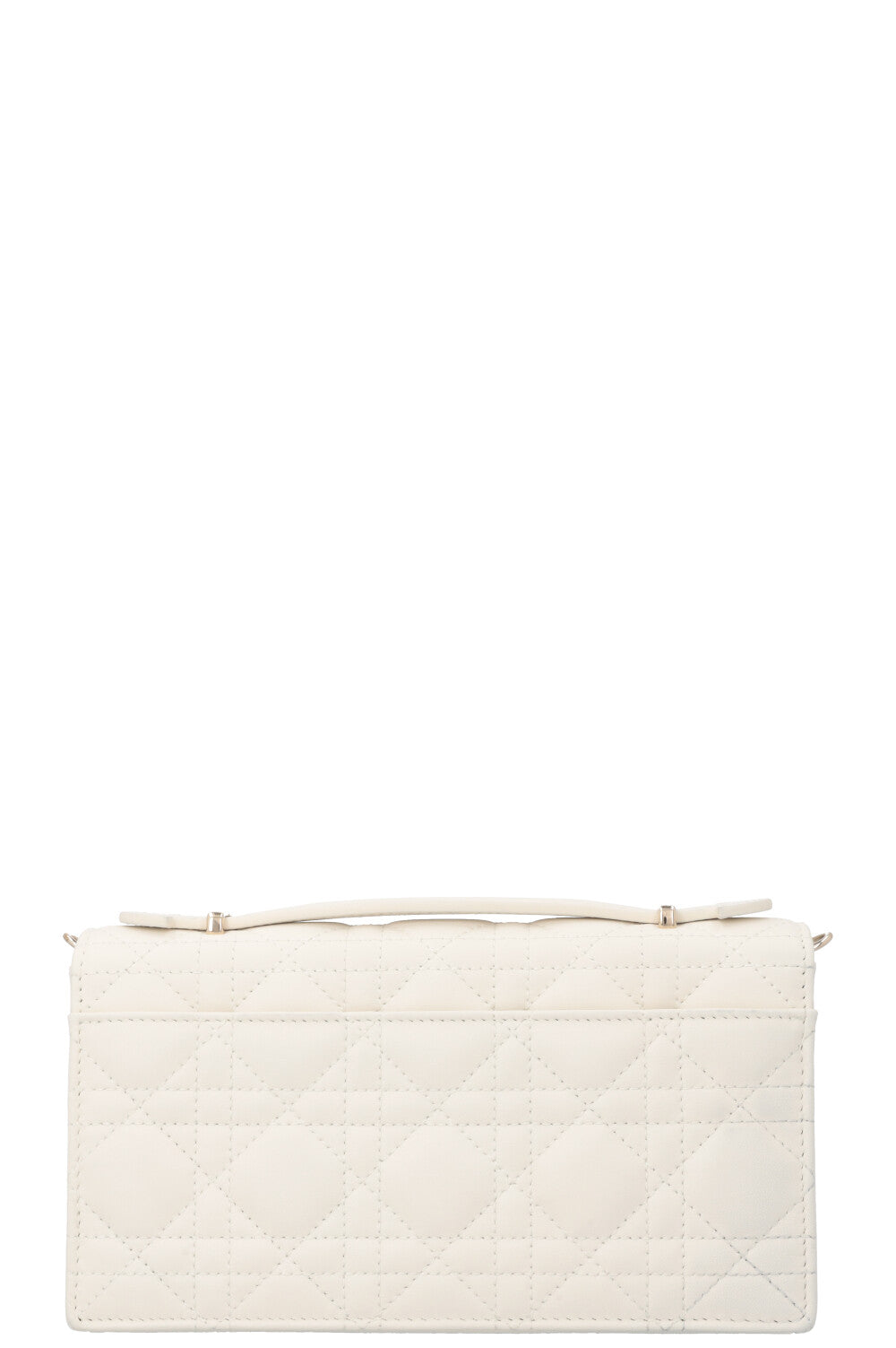 CHRISTIAN DIOR My Dior Top Handle Bag Cannage White Leather
