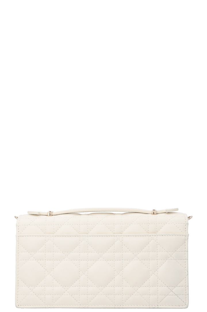 CHRISTIAN DIOR My Dior Top Handle Bag Cannage White Leather