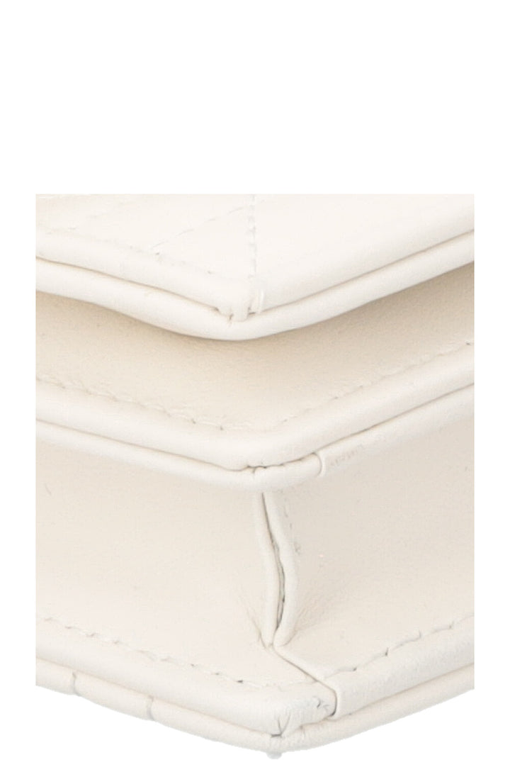 CHRISTIAN DIOR My Dior Top Handle Bag Cannage White Leather