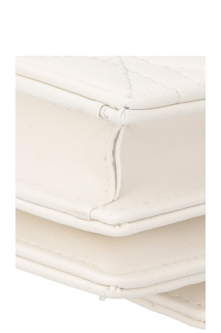 CHRISTIAN DIOR My Dior Top Handle Bag Cannage White Leather