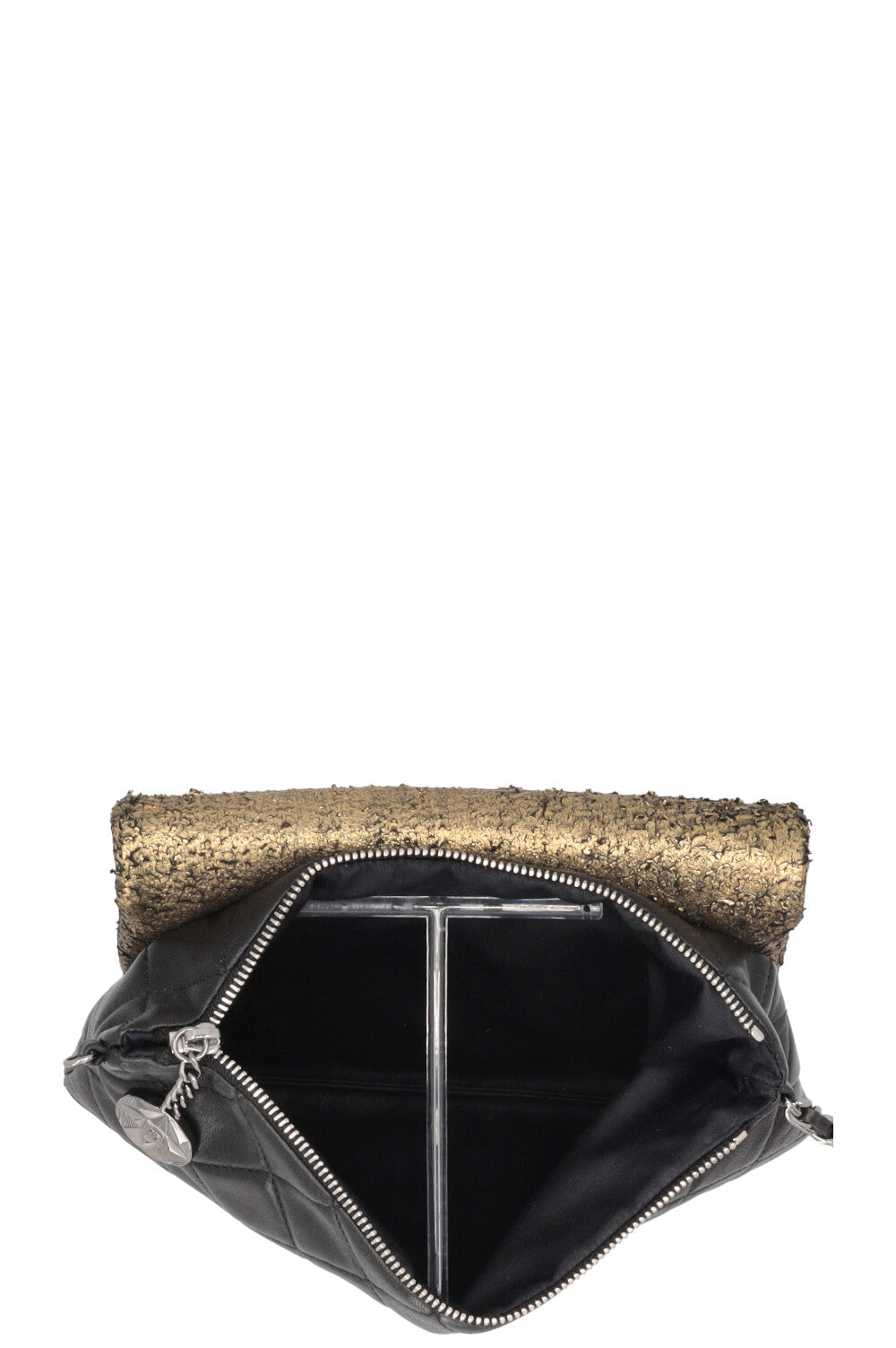CHANEL Mineral Nights Clutch With Chain Black Gold