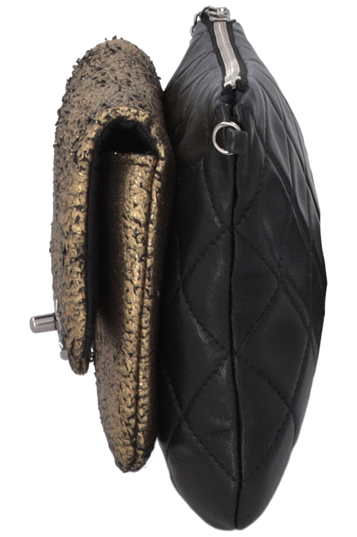 CHANEL Mineral Nights Clutch With Chain Black Gold