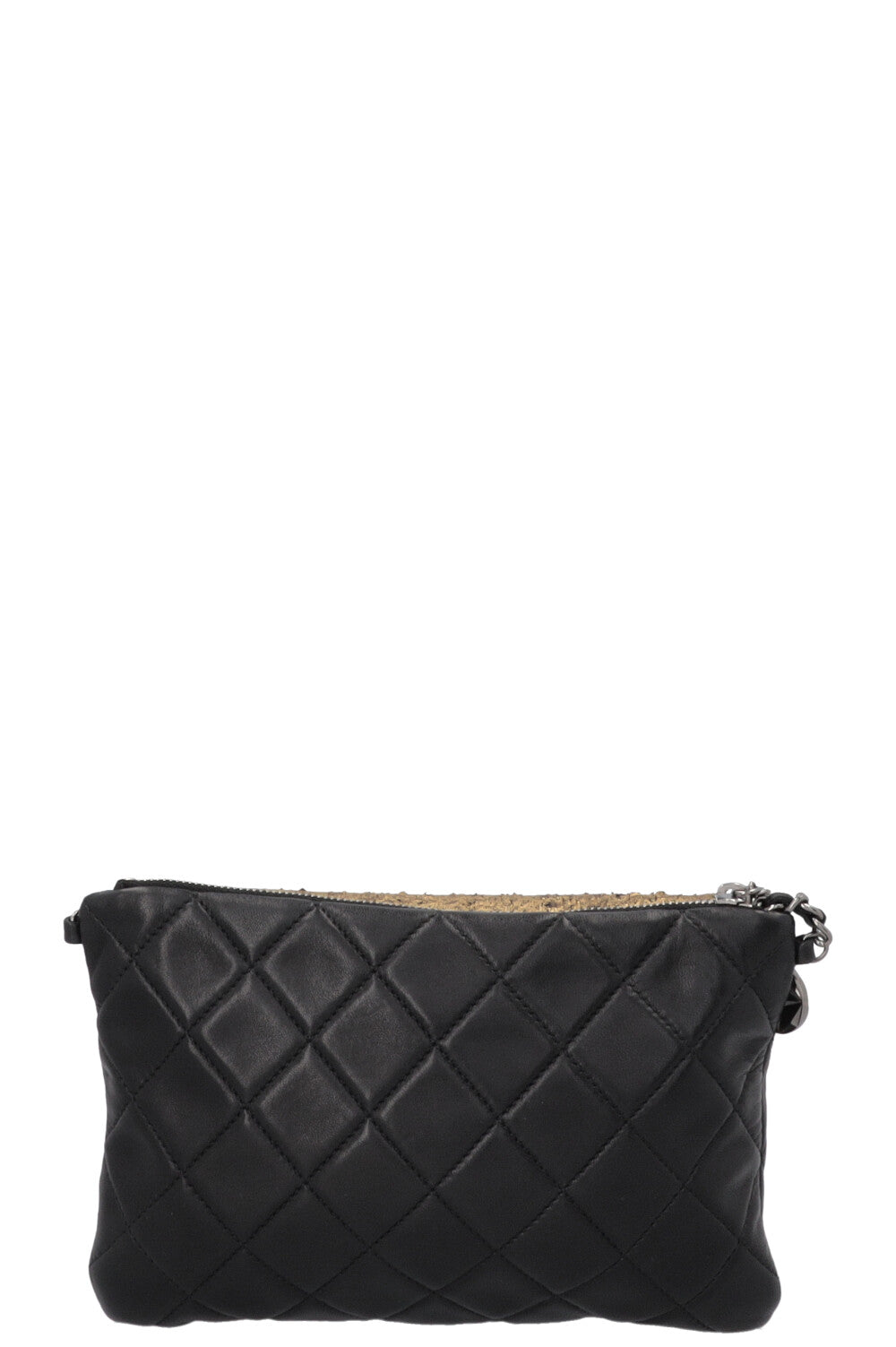 CHANEL Mineral Nights Clutch With Chain Black Gold