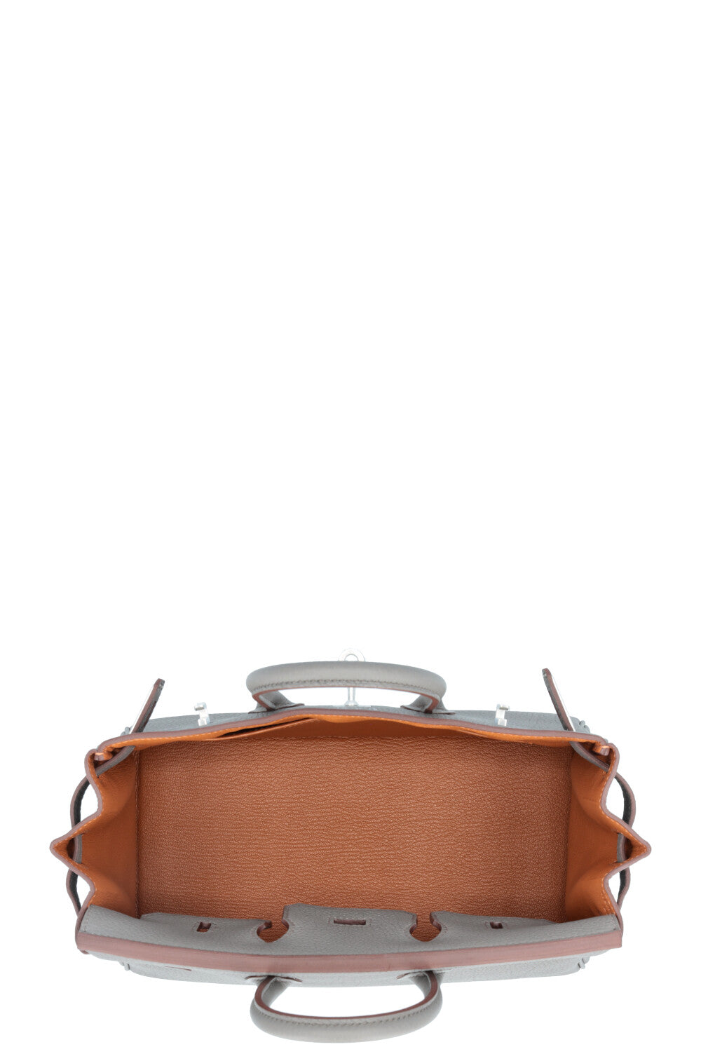 HERMÈS Horseshoe Birkin 25 Verso Retourne Togo Etain & Gold