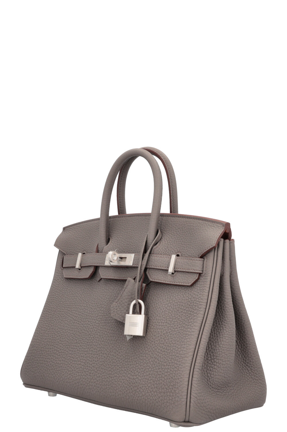 HERMÈS Horseshoe Birkin 25 Verso Retourne Togo Etain & Gold