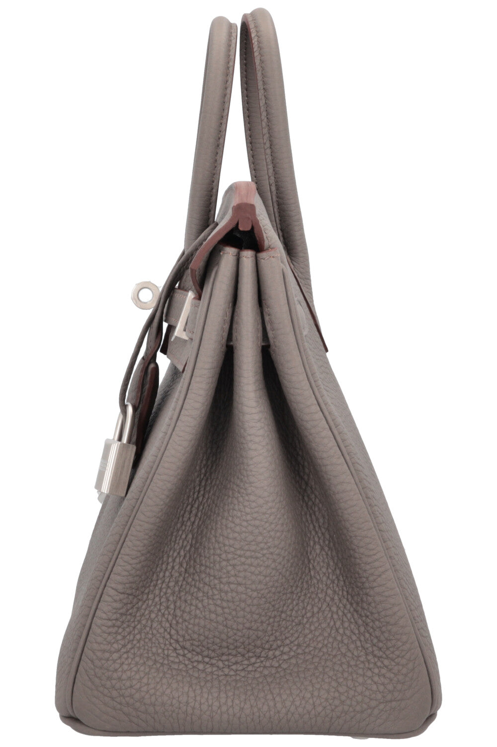HERMÈS Horseshoe Birkin 25 Verso Retourne Togo Etain & Gold