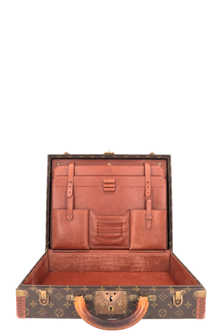 LOUIS VUITTON President 45 Trunk Suitcase MNG Canvas