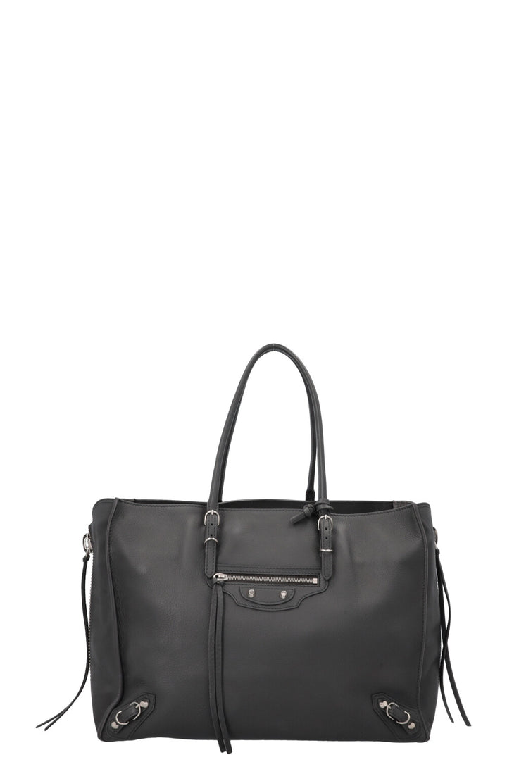 Sac cabas zippé BALENCIAGA Paper B4 gris