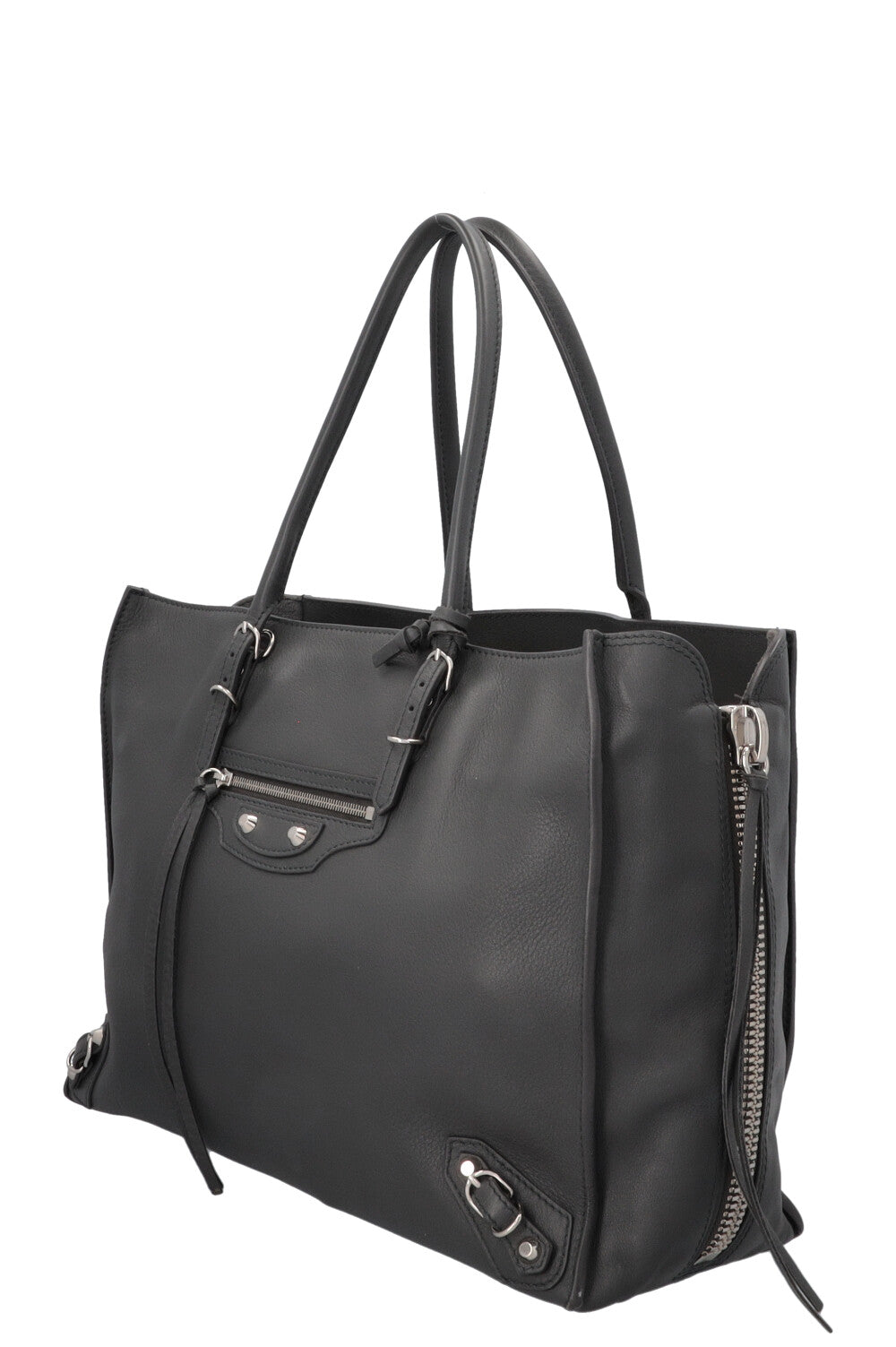 Sac cabas zippé BALENCIAGA Paper B4 gris