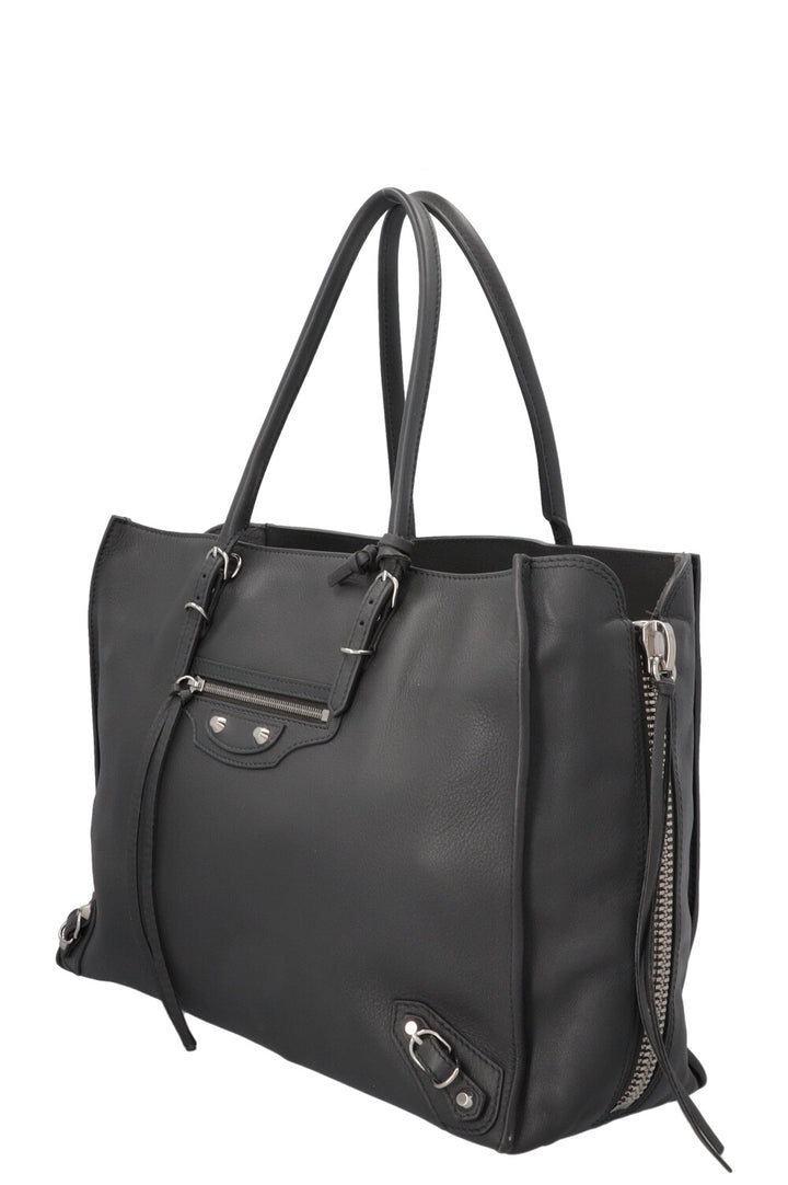 Sac cabas zippé BALENCIAGA Paper B4 gris