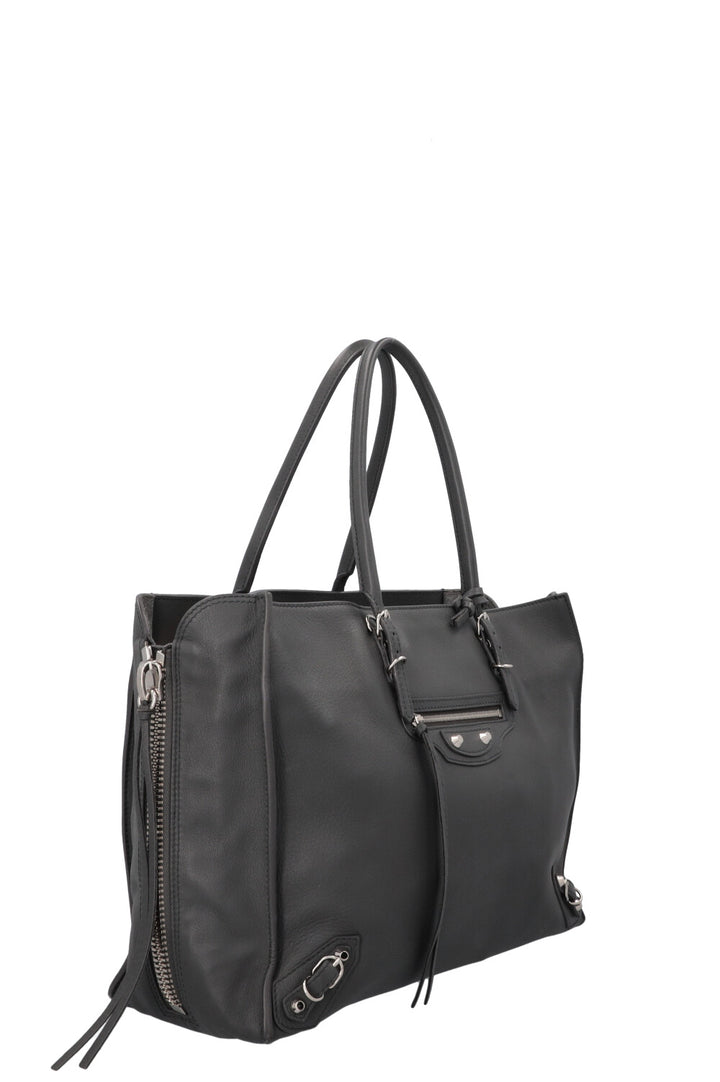 Sac cabas zippé BALENCIAGA Paper B4 gris