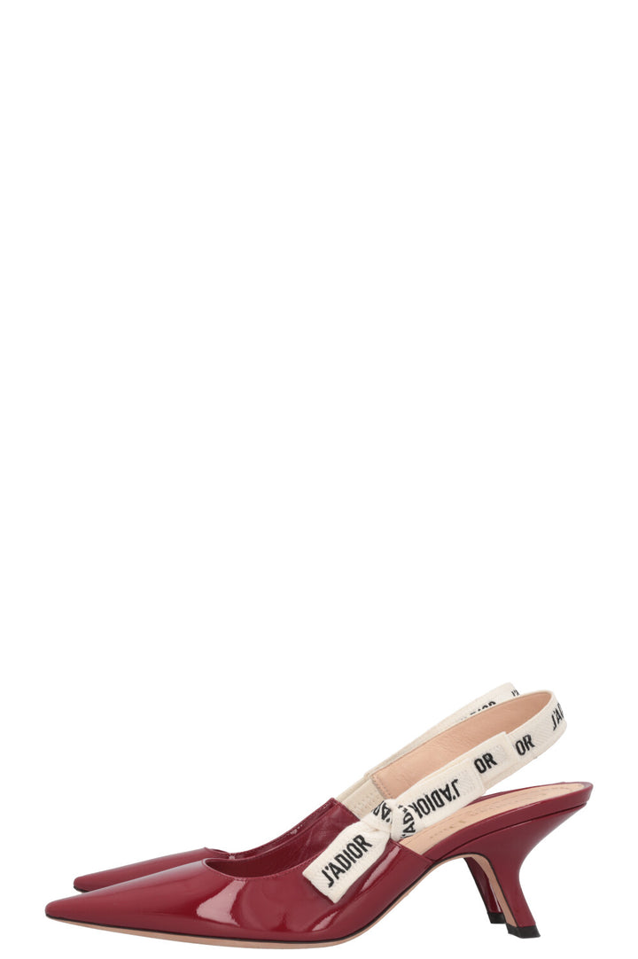 CHRISTIAN DIOR J´Adior Slingback Heels Patent Red