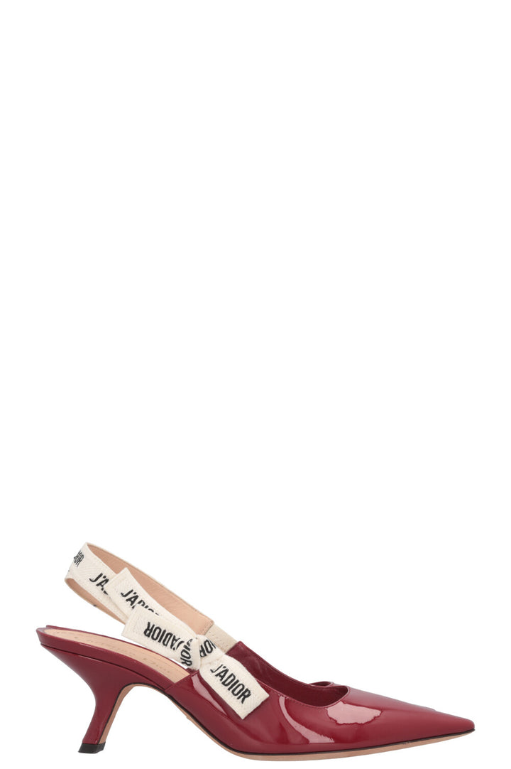CHRISTIAN DIOR J´Adior Slingback Heels Patent Red